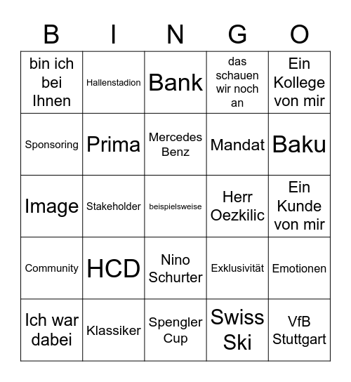 Schocher Bingo 2.0 Bingo Card