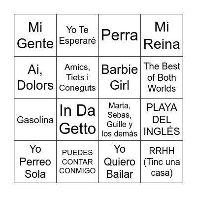 BioBingo Musical Bingo Card