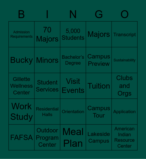 Bemidji State BINGO Card