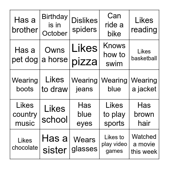 Bingo Card