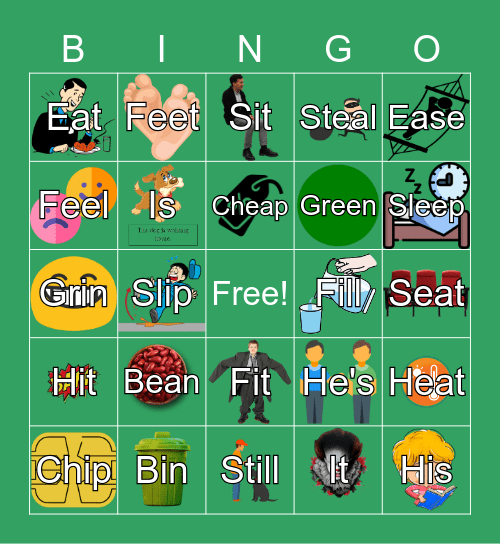 Minimal Pairs Bingo Card