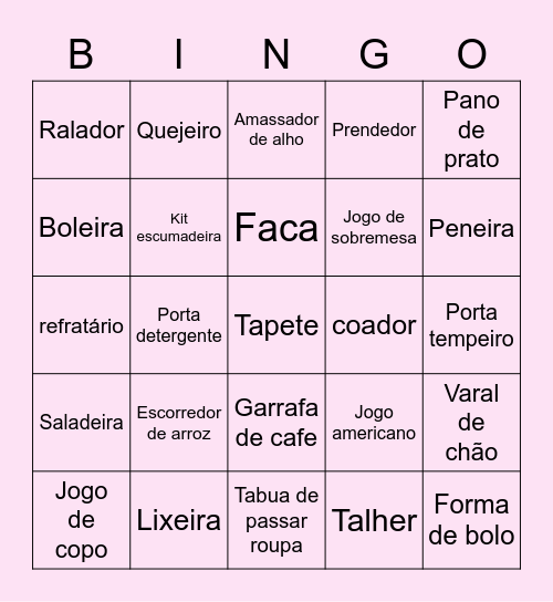 Chá Bar Thaís e Matheus Bingo Card