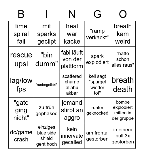 rasza wipe fiesta Bingo Card