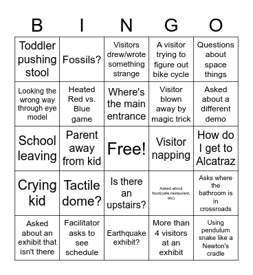 Floor Bingo Card