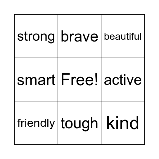 Unit 8 My Hero is my Brother BINGO Card