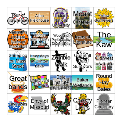 ABC's of Lawrence BINGO Card