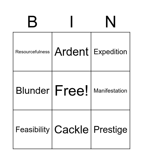 Bingo Card