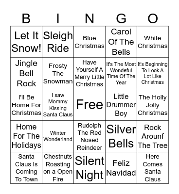 Christmas  Songs  Bingo Card