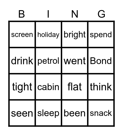 Bill Bright's Fishing Trip Bingo Card