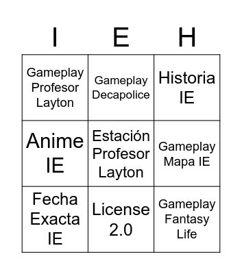 Noticias 9 de Marzo Bingo Card