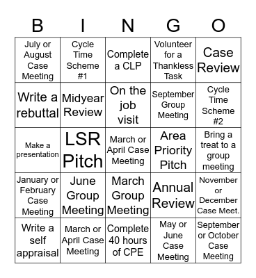 Bingo! Bingo Card