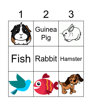 ANIMAL BINGO Card