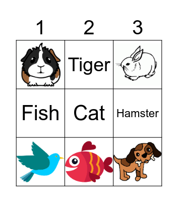 ANIMAL BINGO Card