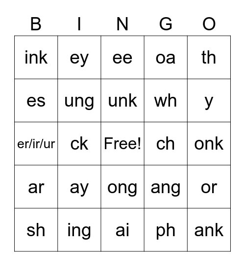 Sounds like /air/ bingo - air, are, ear, ere, by LEARNING FUN