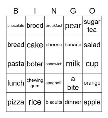 Engels groep 5 unit 2 Bingo Card