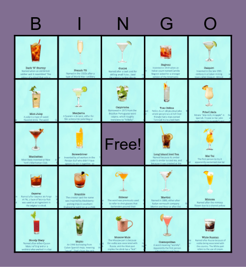 Friday Happy Hour! Bingo Card