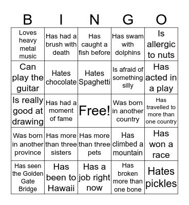 Get-to-Know-You Bingo Card