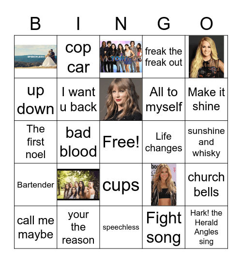 music  Bingo Card