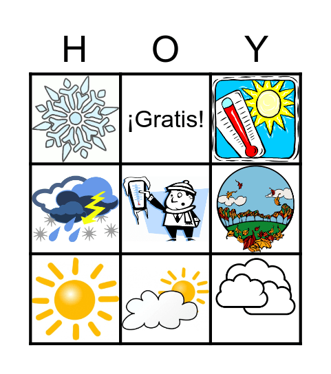 El clima Bingo Card