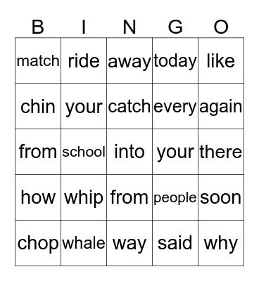 UntitlIst Grade December 10th  digraphs Bingo Card