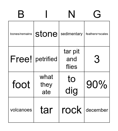 Bill Nye Bingo Card