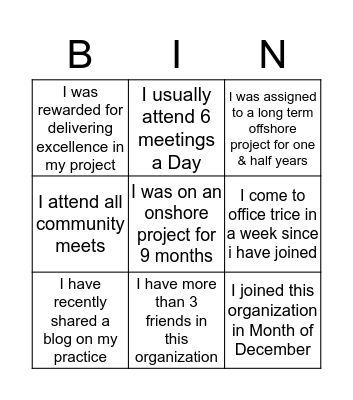 Bingo Card