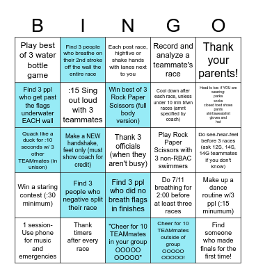 Pac Champ BINGO Card