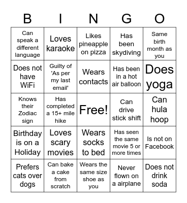 Get to know QA-UPE Bingo Card