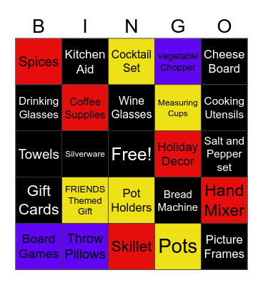 FRIENDS BINGO! THE ONE WHERE KAITLIN GETS MARRIED!! Bingo Card