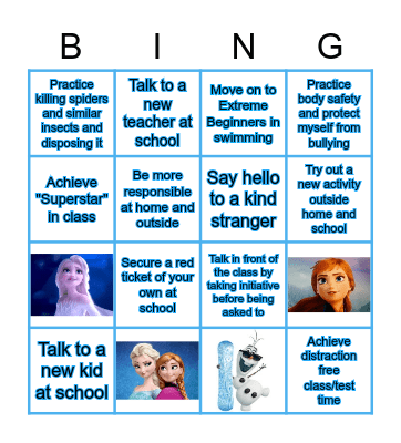 Pavitra's Bravery Bingo Card