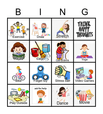 Calm Down Bingo! Bingo Card