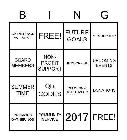 Sneham March Mixer! Bingo Card