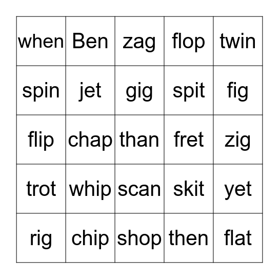 Bingo Card