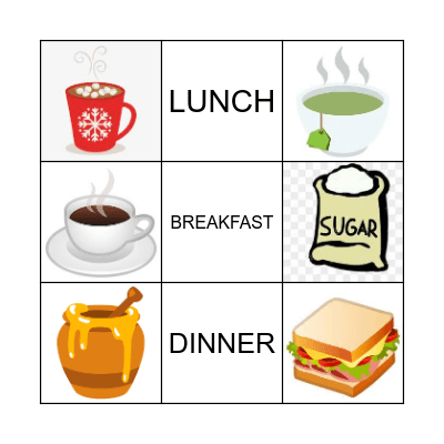 Auslan Cafe Bingo Card