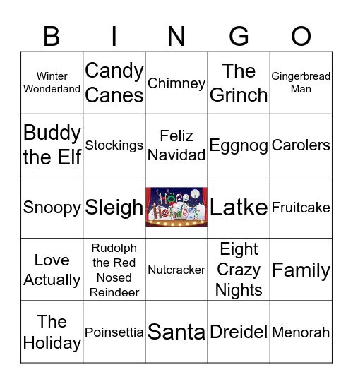 Holiday Bingo Card