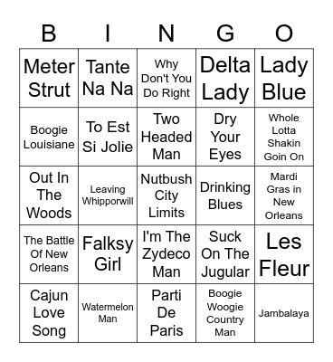 Vinyl Bingo - Mardi Gras Edition Bingo Card