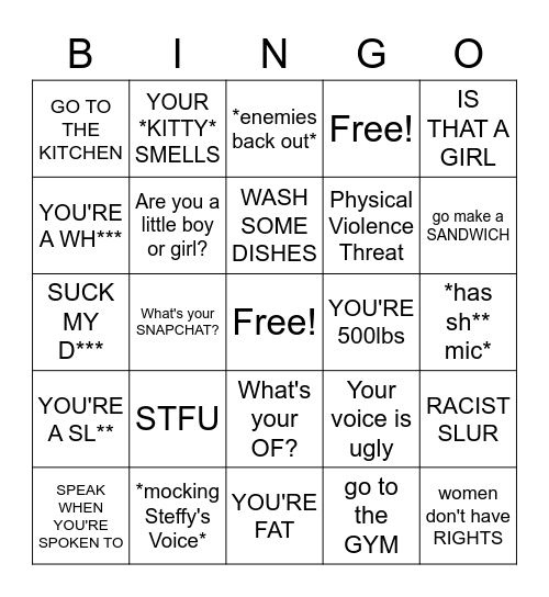 SteffyEvans Bingo Night Bingo Card