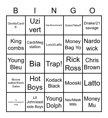 CLUB BANGERS Bingo Card