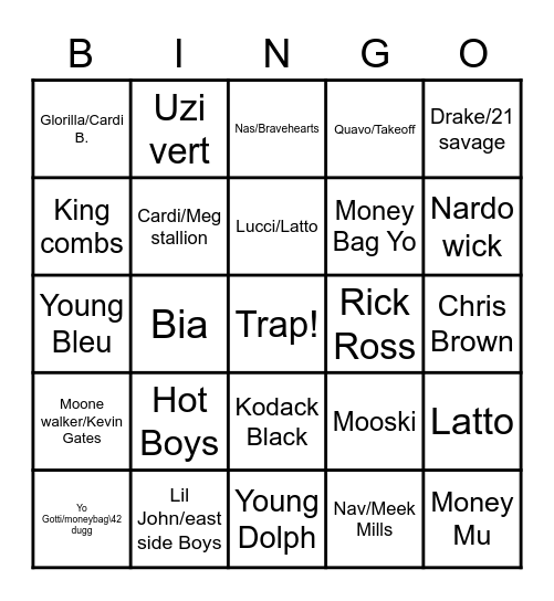 CLUB BANGERS Bingo Card