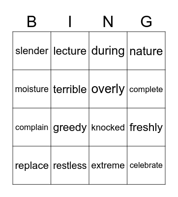 ARLO Bingo Card