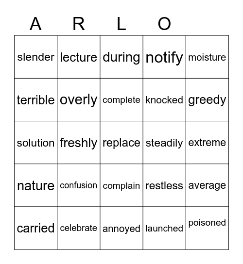 Bingo Card