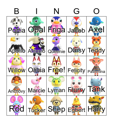 Luxie Villager Hunt Bingo 2023 Bingo Card