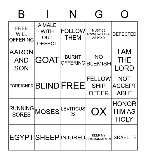 GIVE IT AWAY Bingo Card