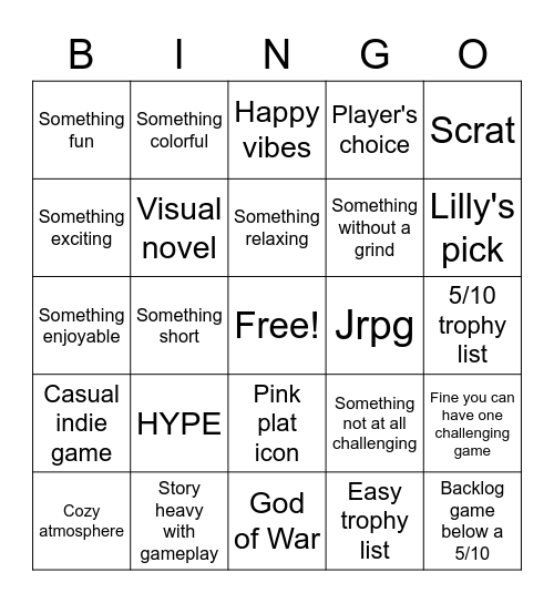 Seaside Bingo Card