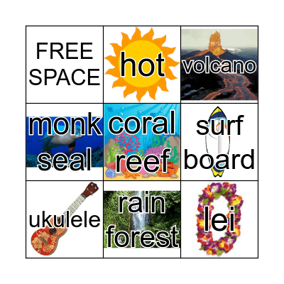 HAWAII BINGO Card