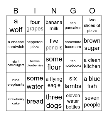 There is/are Bingo Card