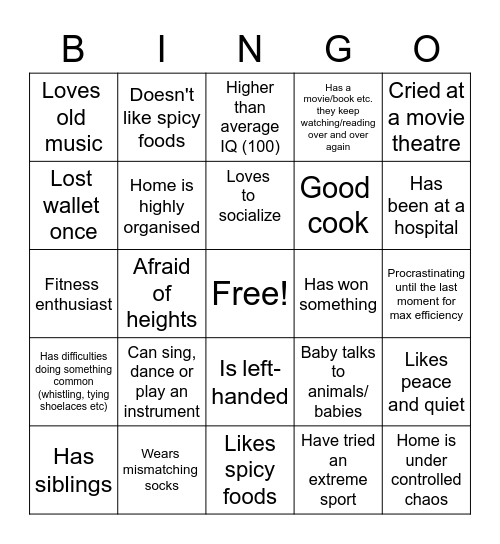 Rolling Phones Social bingo Card