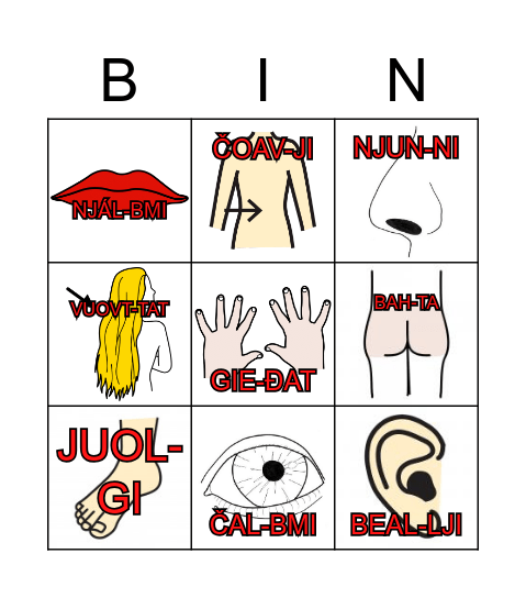 Rumašlahtut Bingo Card