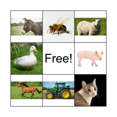 Sounds on the Farm Bingo Card