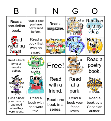 World Book Day Reading Challenge世界读书日阅读大挑战 Bingo Card